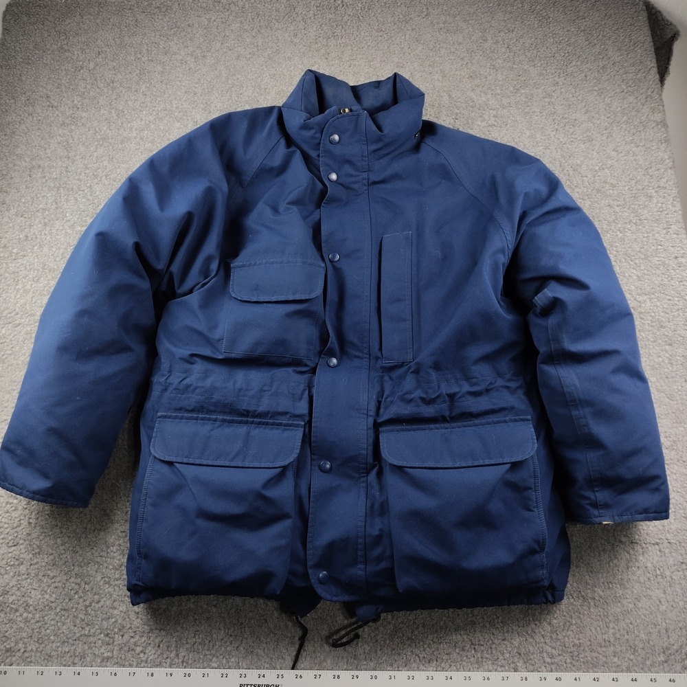 VTG Eddie Bauer Jacket Mens Large Gore-Tex Goose Down Parka Blue